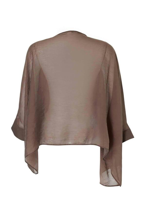 WOVCOR Oversized Batwing Sleeve Bicycle Neck Blouse
