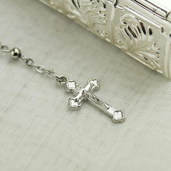 Abode Home & Gifts Personalised First Holy Communion Bible Trinket Box with Rosary Beads