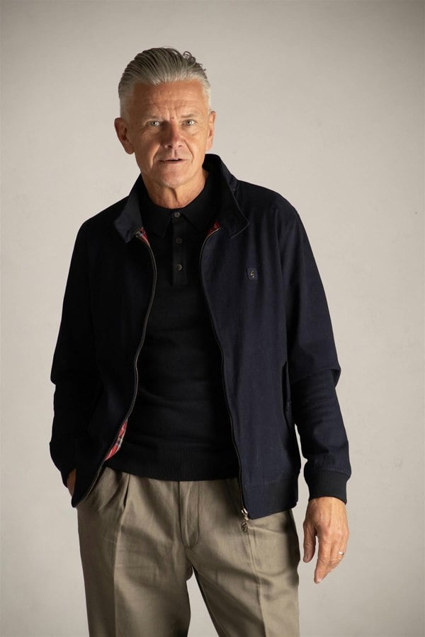 Gabicci V00GJ13  Mens Hamilton Harrington Style Twill Jacket Gabicci Vintage - NAVY
