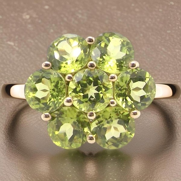 gold  Peridot dress ring