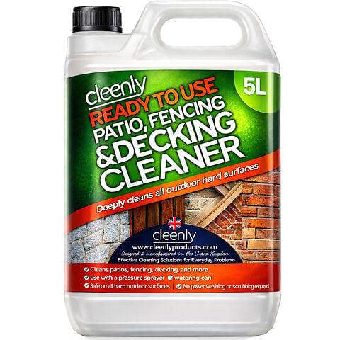 Cleenly Ready to Use Patio Cleaner, Removes Dirt and Grime From Patios, Decking, Driveways, Paving and More 5L