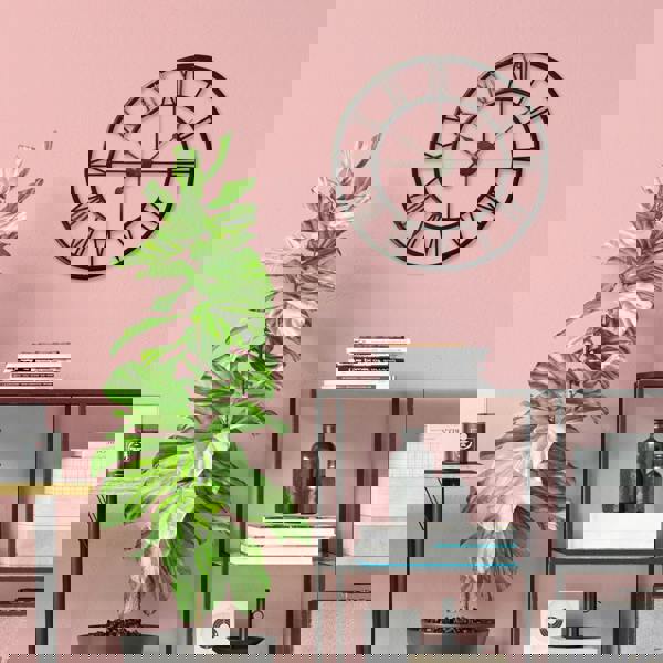 WALPLUS WC2147 - Vintage Rustic Roman Iron Wall Clock - 43 cm / 17 in