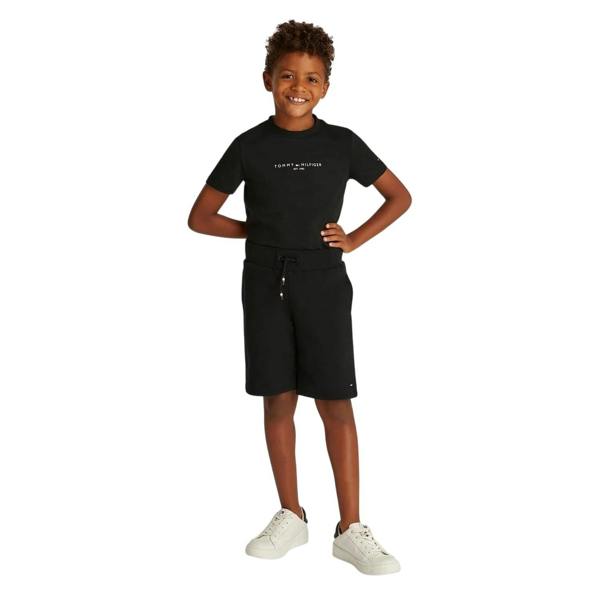 Tommy Hilfiger Boys Lettering T-Shirt & Shorts Set - Black - 