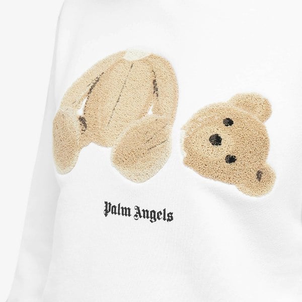 Palm Angels Bear Fitted Crewneck White - Supplied FashionPalm Angels
