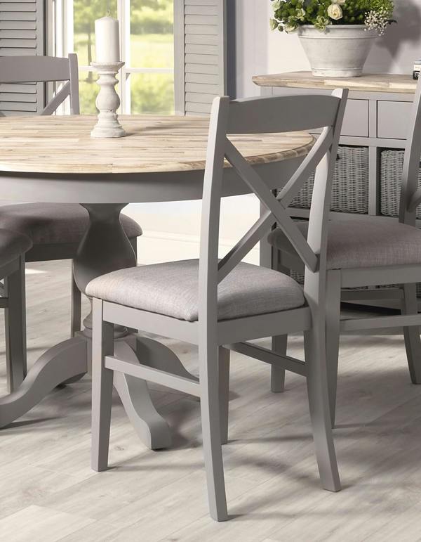 Statement Furniture Florence Crossback Dining Chair with Upholstered Seat