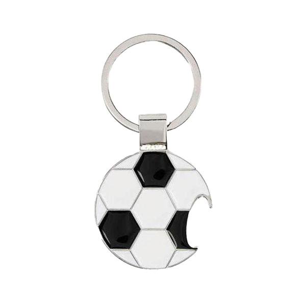 MidOcean Open Goal Football Keyring - White/Black - 