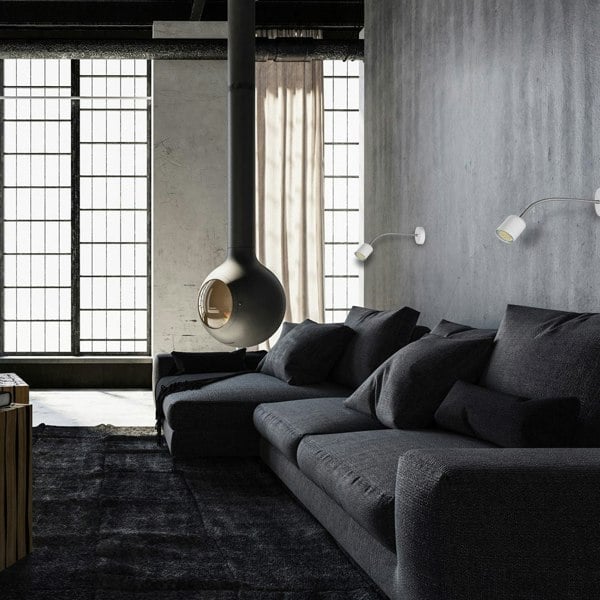 Milagro Maxi White Wall Lamp 1XGU10 High Quality Hand Made Scandi Style Wall Light Stylish Subtle And Fully Adjustable