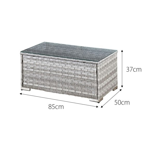 Oseasons Acorn Rattan 6 Seat Corner Sofa Set in Dove Grey
