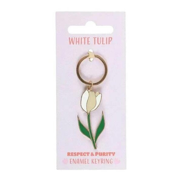 Bobobiy White Tulip Keyring