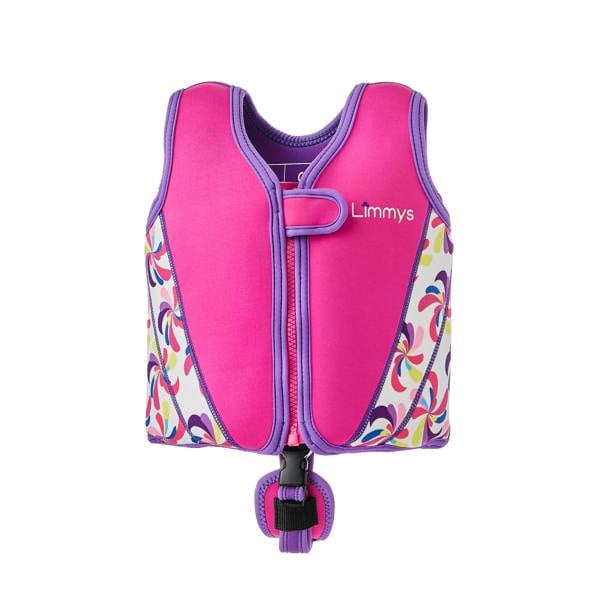 Limmys Premium Neoprene Swim Vest - Pink Windmill