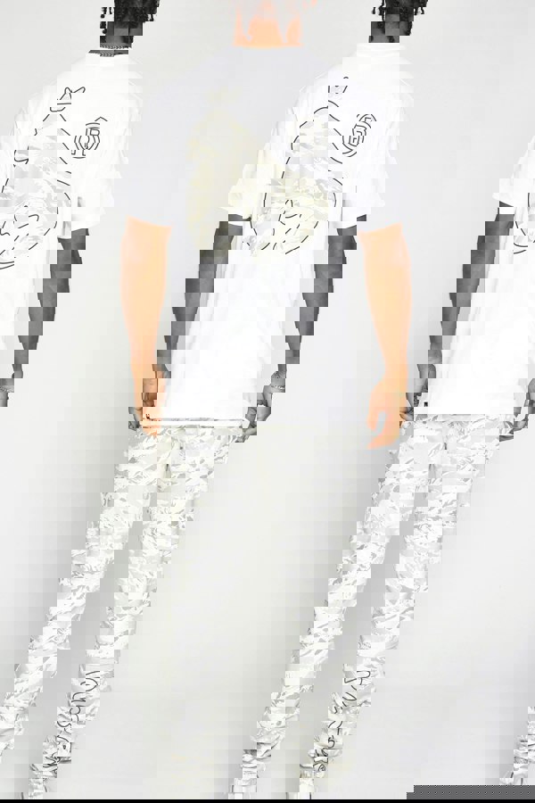 Money Camo Fill Tee - White