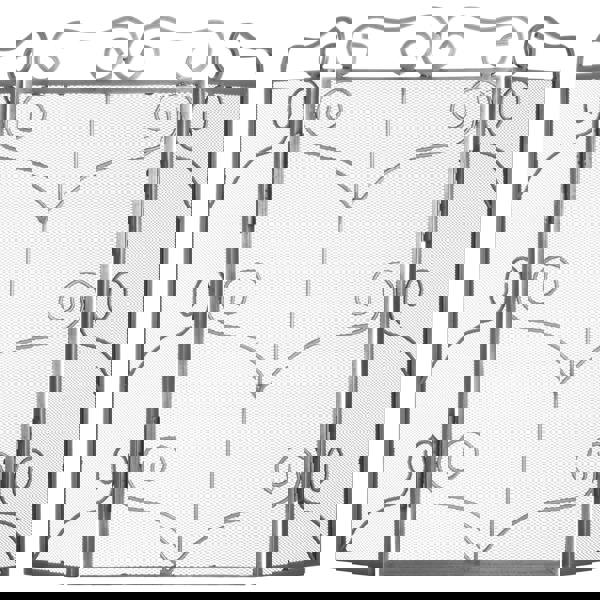 Hill Interiors Large Ornate Fire Screen - Antique Silver - 