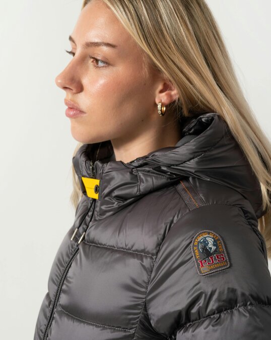 Parajumpers Mariah Womens Hooded Down Bomber Jacket - Graphite Orchid 124