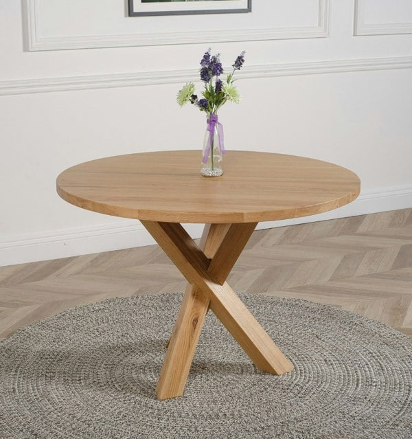 That's Furniture Oregon 110cm Round Solid Oak Dining Table