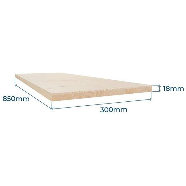 Snowdon Timber Softwood Furniture Board (T) 18mm (W) 300mm (L) 850mm