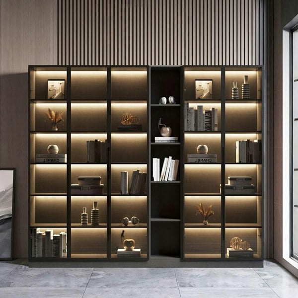 Rit Concept Kauffman Wine Storage With Glass Doors, Display Cabinet