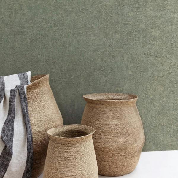 Grandeco Boutique Norite Deep Natural Luxury Weight Embossed Wallpaper, Green