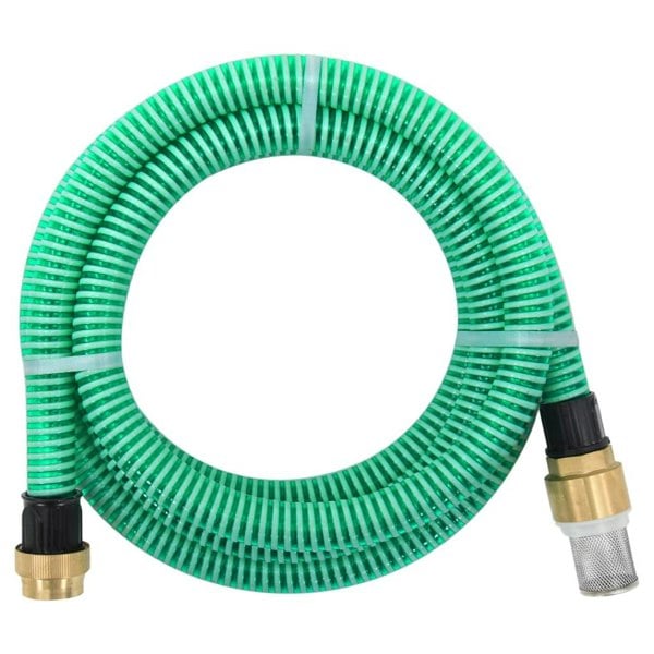 Berkfield Suction Hose with Brass Connectors Green 1.1" 10 m PVC