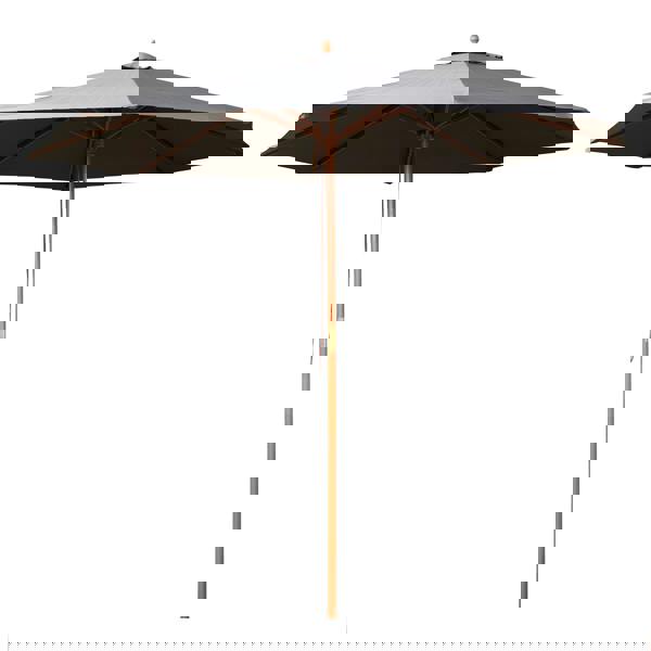 Samuel Alexander 2.7m Outdoor Wooden Garden Parasol Sun Shade with Carry Bag in Grey