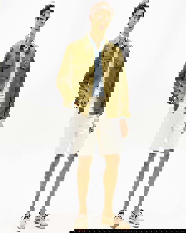 Tommy Hilfiger Cotton Nylon Mens Shirt Jacket - Dark Artichoke