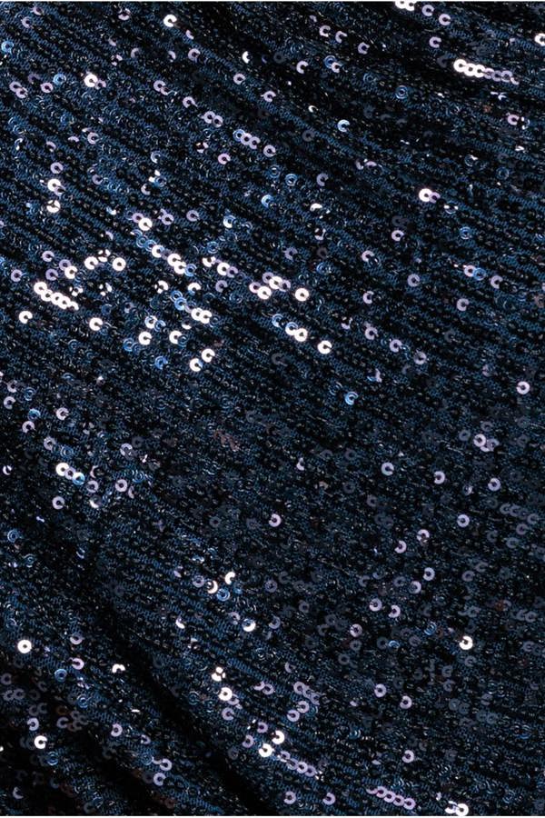 Sequin Cowl Neck Midi Dress - Navy DR3321