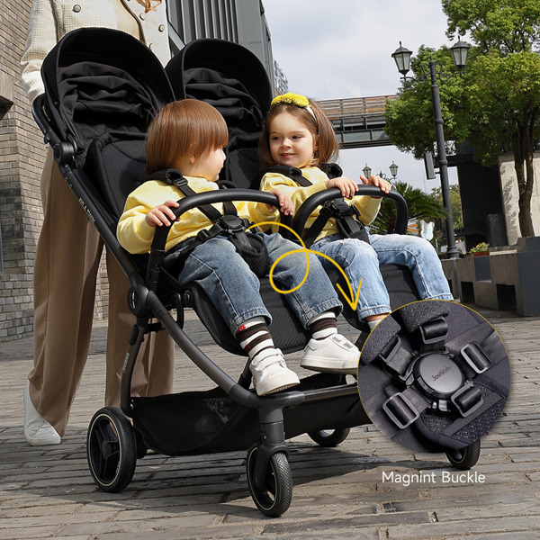JoviKids Ayla Twin Stroller - Urban Black