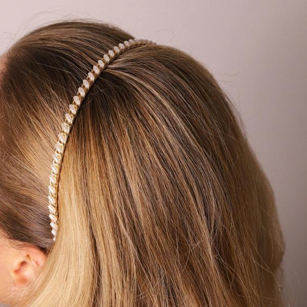 Gold Trip Pearl Link Headband