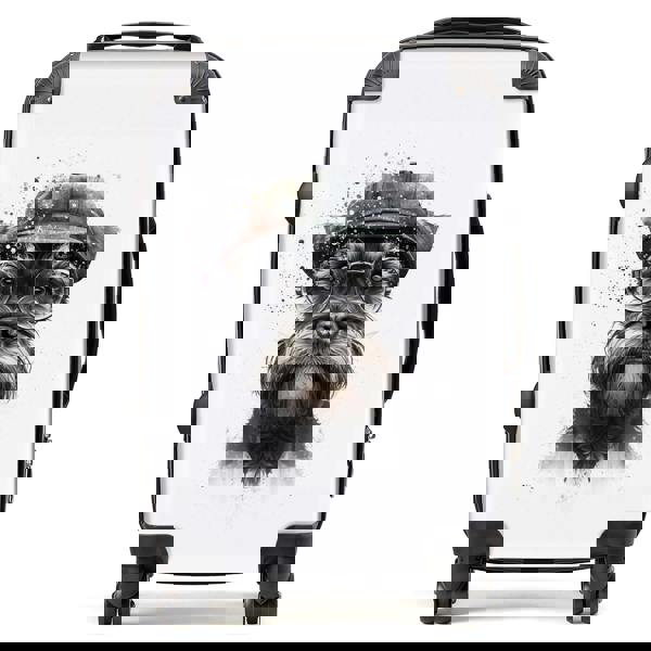 Warren Reed Miniature Schnauzer Dog Splashart Suitcase