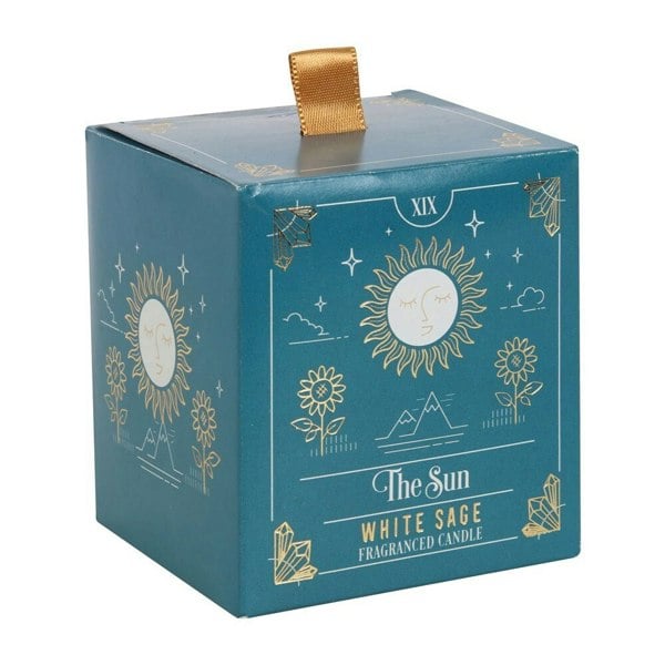 Something Different White Sage The Sun Scented Candle - Green/White/Metallic Gold