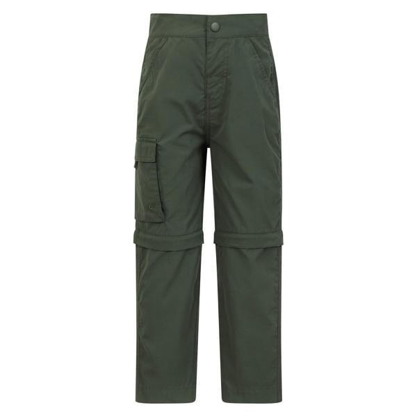 Mountain Warehouse Childrens/Kids Zip-Off Active Trousers - Khaki Green - 