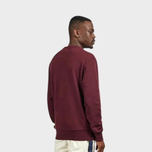 Fred Perry Embroidered Champion Sweatshirt Oxblood