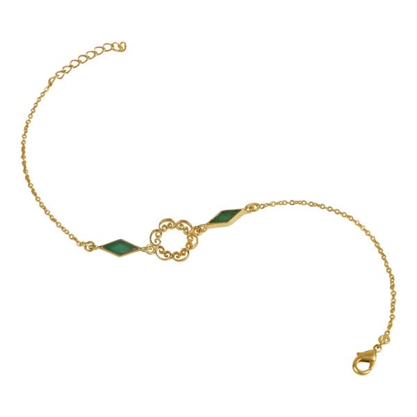 Lila Rasa Filigree Green Onyx Bracelet