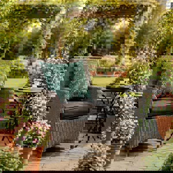 Scatter Cushions Polyester 45cm x 45cm (18"x18") – Outdoor Garden Sofa Cushions | UK Made ASPEN GREEN The Garden Furniture Shop