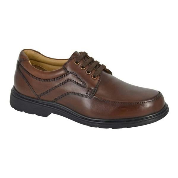 Roamers Mens Leather Formal Shoes - Brown