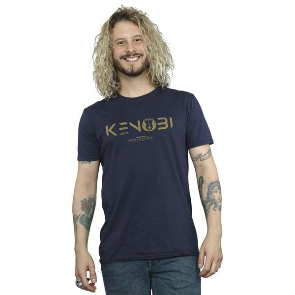 Star Wars Mens Obi-Wan Kenobi Logo T-Shirt - Navy Blue