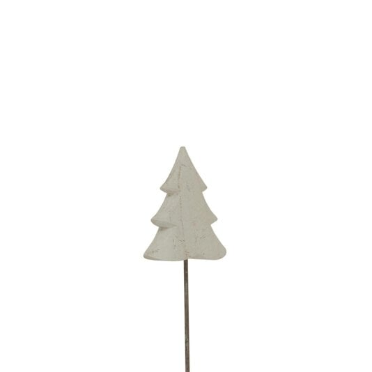 Hill Interiors White Washed Pine Tree Christmas Decoration - White/Black