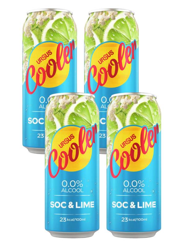Ursus Cooler Elderflower & Lime Lager Alcohol Free 4x500ml