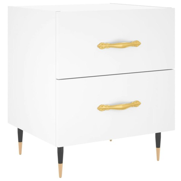 Berkfield Bedside Cabinets 2 pcs White 40x35x47.5 cm Engineered Wood