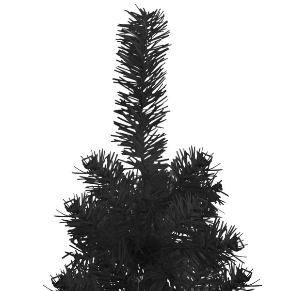 Berkfield Slim Artificial Half Christmas Tree with Stand Black 150 cm