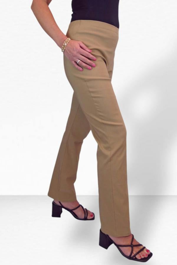 Paulo Due Women's Pull On Stretch Straight Leg Trousers