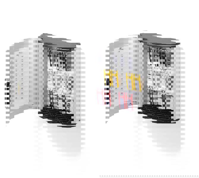 Durable Key Safe 18 Combination Lock Box | Holds 18 Keys | Includes 6 Key Clips