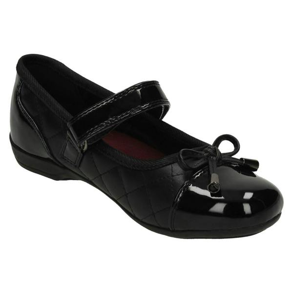 Cool For School Girls Cool For School Mary School Shoes with Adjustable Strap and Bow Design