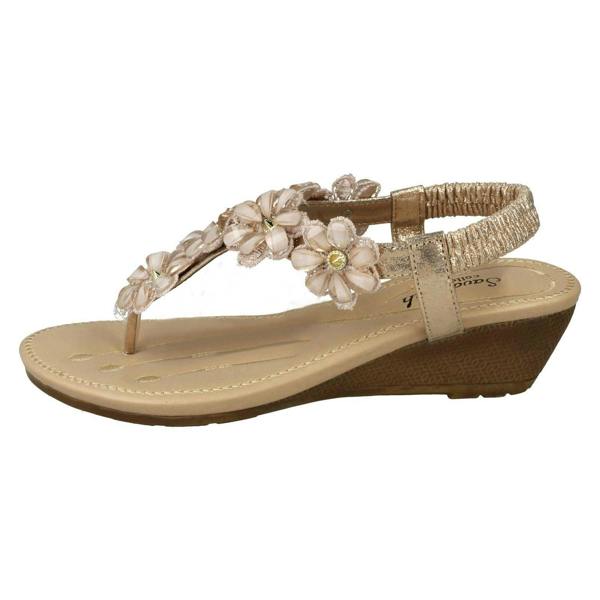 Savannah Ladies Savannah Mid Wedge Toepost Sandals