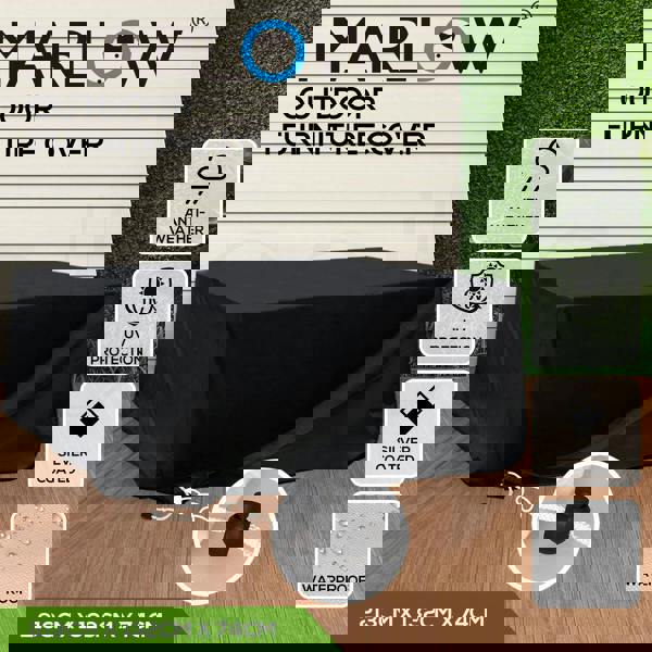 Marlow Outdoor Furniture Cover Garden Patio Waterproof Rain UV Protector 213CM