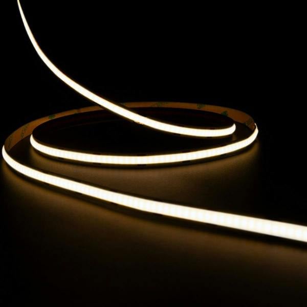 ENER-J Plug and Play 24V Dotless COB LED Strip Kit‚ 5m 480 LEDs/m + Dimming Controller & Remote + UK Plug, 6500K