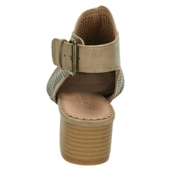 Savannah Ladies Savannah Mid Heel Peep Toe Sandals