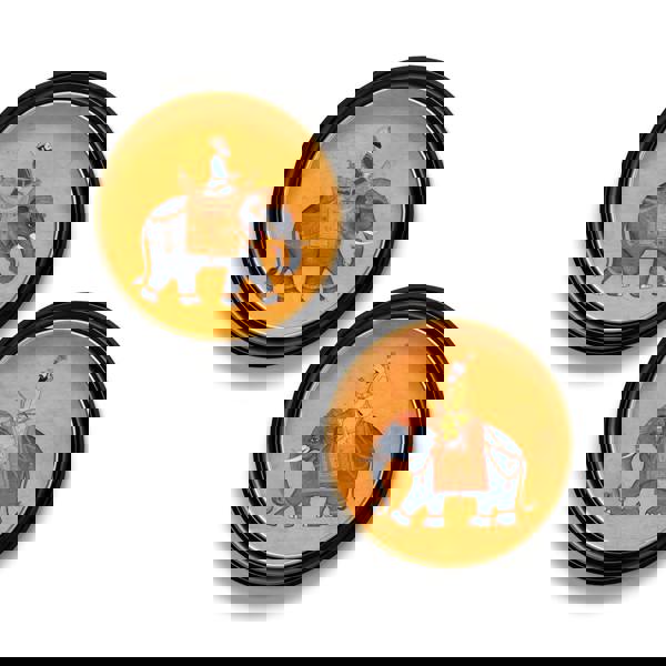 Exceptional Art Royal Saffron Mughals - Oxford round frame