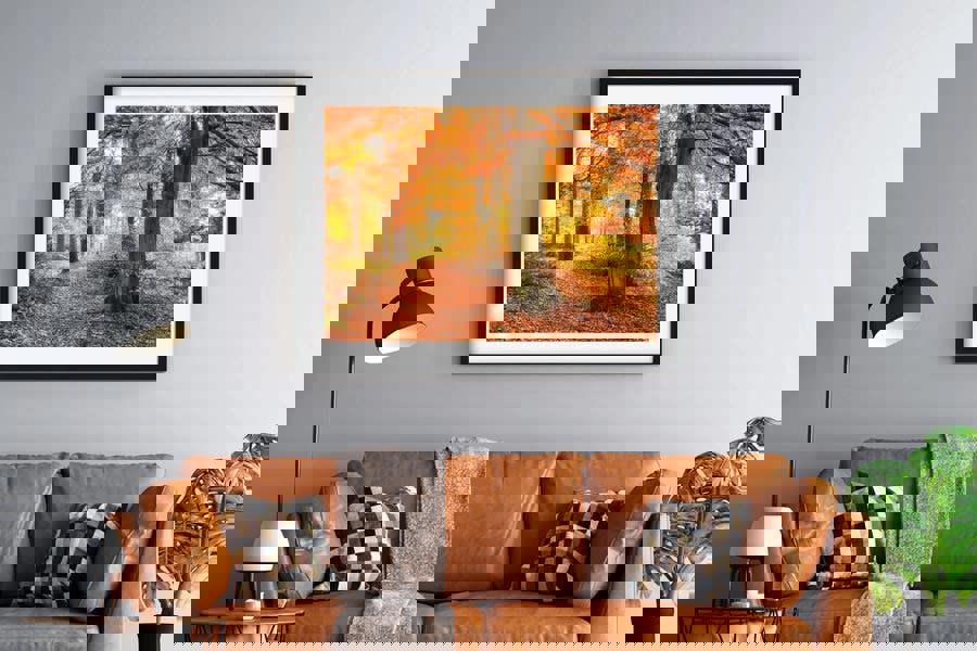 golden autumn woodland art print