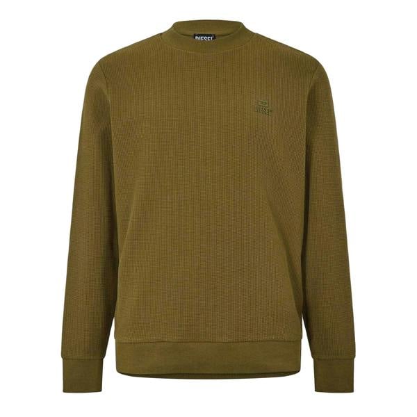 Diesel Mens Ribbed Sweatshirt - Brown - 