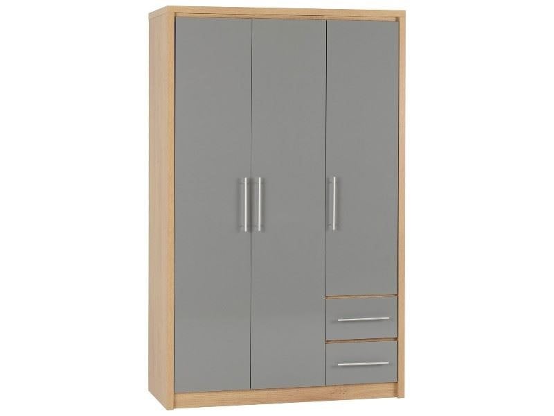 Seconique Seville 3 Door 2 Drawer Triple Wardrobe
